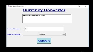 GUI currency converter | python mini projects