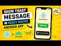React Native ToastAndroid Example | Create Toast Message on Button Click | IT WALA