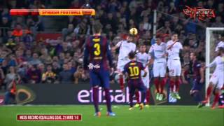Messi's All goals: La Liga Highest goal Record: Hat-trick vs Sevilla