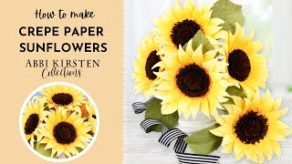 How to Make Realistic Sunflowers From Crepe Paper: Sunflower Crafts