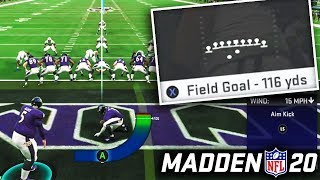 What's The Longest Possible Field Goal You Can Make in Madden 20?