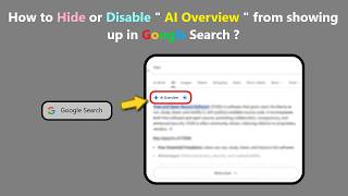 How to Hide or Disable " AI Overview " from showing up in Google Search ?