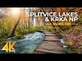 Relaxing Walk in KRKA & Plitvice Lakes National Parks, Autumn - Walking Tour in 4K UHD