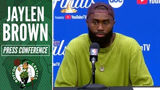 Jaylen Brown: "We know where we’re at right now. We know this is the NBA Finals." | Celtics Postgame