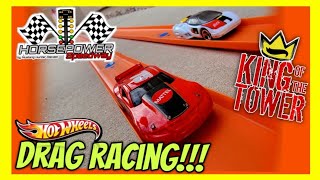 Hot Wheels Diecast Car Drag Racing | "King of the Tower" tournament