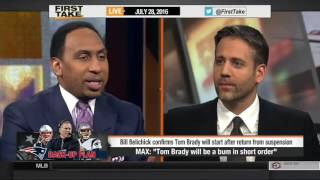 ESPN FIRST TAKE 7 28 2016 ESPN TALKING HEAD  'TOM BRADY IS GOING TO BE A BUM'