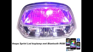 Led RGB Bluetooth koplamp Vespa Sprint Euro 4 RST i-GET 1D002354