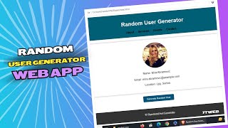 Random User Generator Web App || Create Fake User Generator Website using HTML, CSS and JavaScript