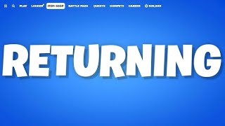 ALL THE LEAKED SKINS RETURNING TO THE ITEM SHOP SOON…