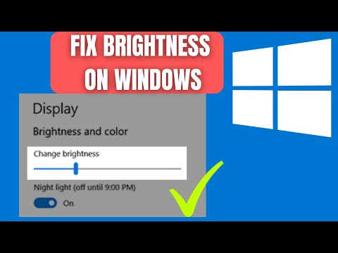 Как исправить яркость экрана не изменится Исправить проблему с яркостью в Windows 11 10