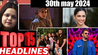 Top 15 Big News of Bollywood | 3rd may 2024 | Salman Khan, Singham Again, Anushka Sharma