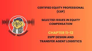 Espp Design And Transfer Agent Logistics Chapter 11 12 Selected Issues Cep Prep