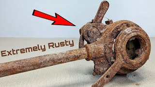 Extremely Rusty Pipe Threading Machine Restoration | Fully Jammed