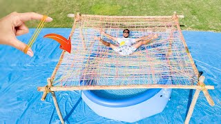We Made Trampoline Using 25000 Rubber Bands - Will It Work?
