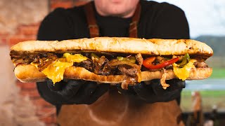 Philly Cheesesteak Sandwich van RIBEYE op de kamado BBQ! 🥩 | Kolenboertje