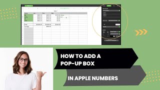 How To Add a Pop Up Menu In Apple Numbers