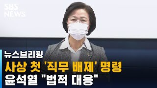 사상 첫 직무 배제 카드 꺼낸 추미애…윤석열 \