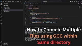 How to Compile Multiple files using GCC within same directory in VS Code