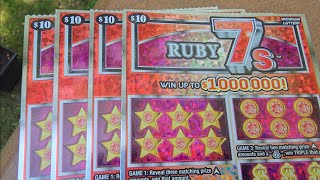 MI Lottery - 💎💎 4 x RUBY 7's 💎💎 - Let's make some money!💲💲💲 It's time for our big winner!🎉🎉🎉 #lotto