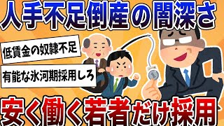 【2chまとめ】人手不足倒産の嘘…現実は安く働く若者が欲しいだけで中高年氷河期は雇わない【ゆっくり解説】