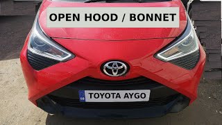 How To open Hood/Bonnet Toyota Aygo    (Non-broken)