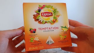 Lipton Temptation Tea Collection (Unboxing) 80x Pyramid Teabags