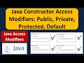 Java Constructor Access Modifiers: Public, Private, Protected, Default | Java Tutorial