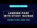How to Create Landing Page With Sticky Header Using HTML | CSS