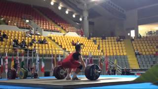 Husen Pulaku (Albania) 85kg 166 Snatch European U23 Cyprus 2014