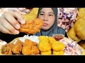 Makan Ayam Goreng, Nugget Ayam Tempura With Coleslaw & Sos Cili ASMR MUKBANG