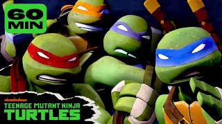 Turtles Being Ninjas for 60 MINUTES Straight! 🥷 | TMNT