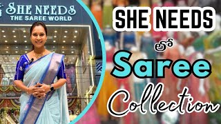 New Sarees|| సరికొత్త బడ్జెట్ చీరలు మన SHE NEEDS లొ||@swapnavaitla ||#youtube