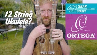 Ortega Double Neck Ukulele - 12 STRINGS! TWO NECKS!  Do I need this? - 42GsOne