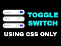 Puse CSS toggle switch using checkbox | Custom witch design