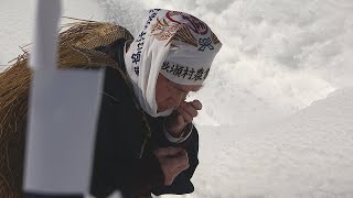 [秋田県東成瀬村]雪中田植え in 東成瀬小学校