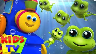Bob The Train | Five Little Speckled Frogs | Nursery Rhymes | Kids Songs | 3D Rhymes | Kids Tv