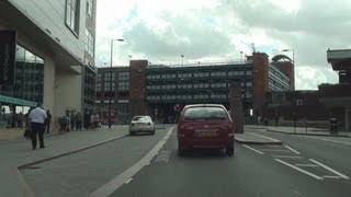 Derby streets by car in HD, Derby City Centre July 2012. Genting Casino, Bus Station, Westfield