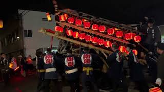 2024年湯野稲荷神社例大祭 本祭　夜の部　南組　ファミリーマート前（19:17）