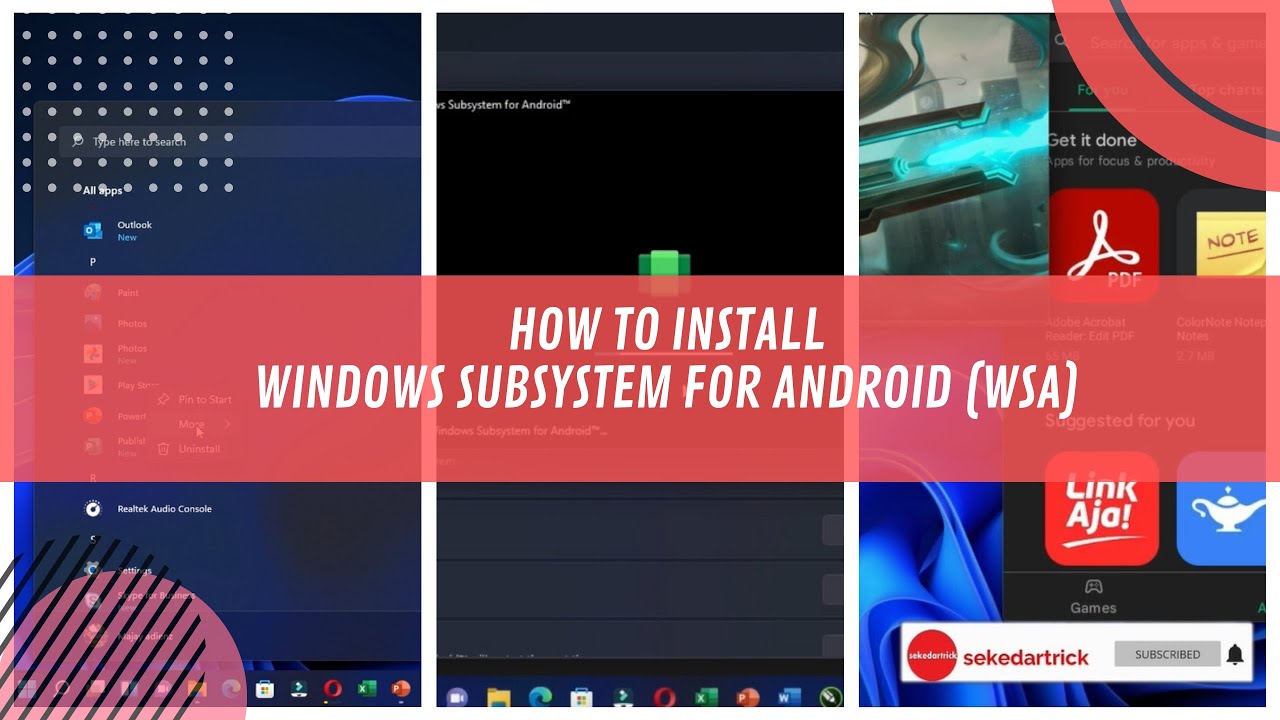 Cara Install Windows Subsystem For Android Di Windows 11 - YouTube