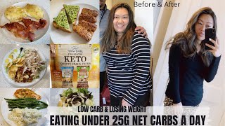 EATING UNDER 25G NET CARBS FOR 2 DAYS | WHAT I EAT IN A DAY TO LOSE WEIGHT