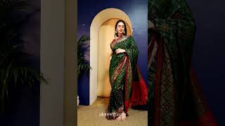 Get Ready for Navratri in Just 1 Minute! Glamwiz's Stunning Patola Silk Saree Transformation...