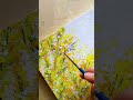 ミモザのアートパネルを描く 制作動画