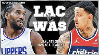 LA Clippers vs Washington Wizards  Game Highlights | Jan 31 | 2024 NBA Season