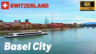 Exploring Basel Switzerland | Basel City Walking Tour  | 4K Video UHD