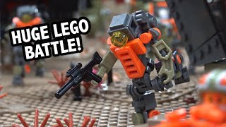 LEGO Alien Planet Battle Created by 14 People – Mechs, Giant Spaceships & More!