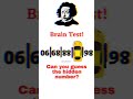 brain test finde the secret number and write it