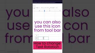 How to change Text Rotation in Google Sheets | Google Docs | Office Tutorials