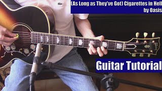 (As Long as They've Got) Cigarettes in Hell by Oasis (Guitar Tutorial with Isolated Vocals by Oasis)