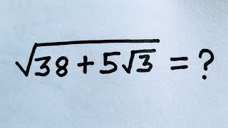 Nice Square Root Simplification Problem | Math Question | Solve Without Calculator