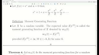 ims15 - Moment Generating Functions of Discrete Random Variables